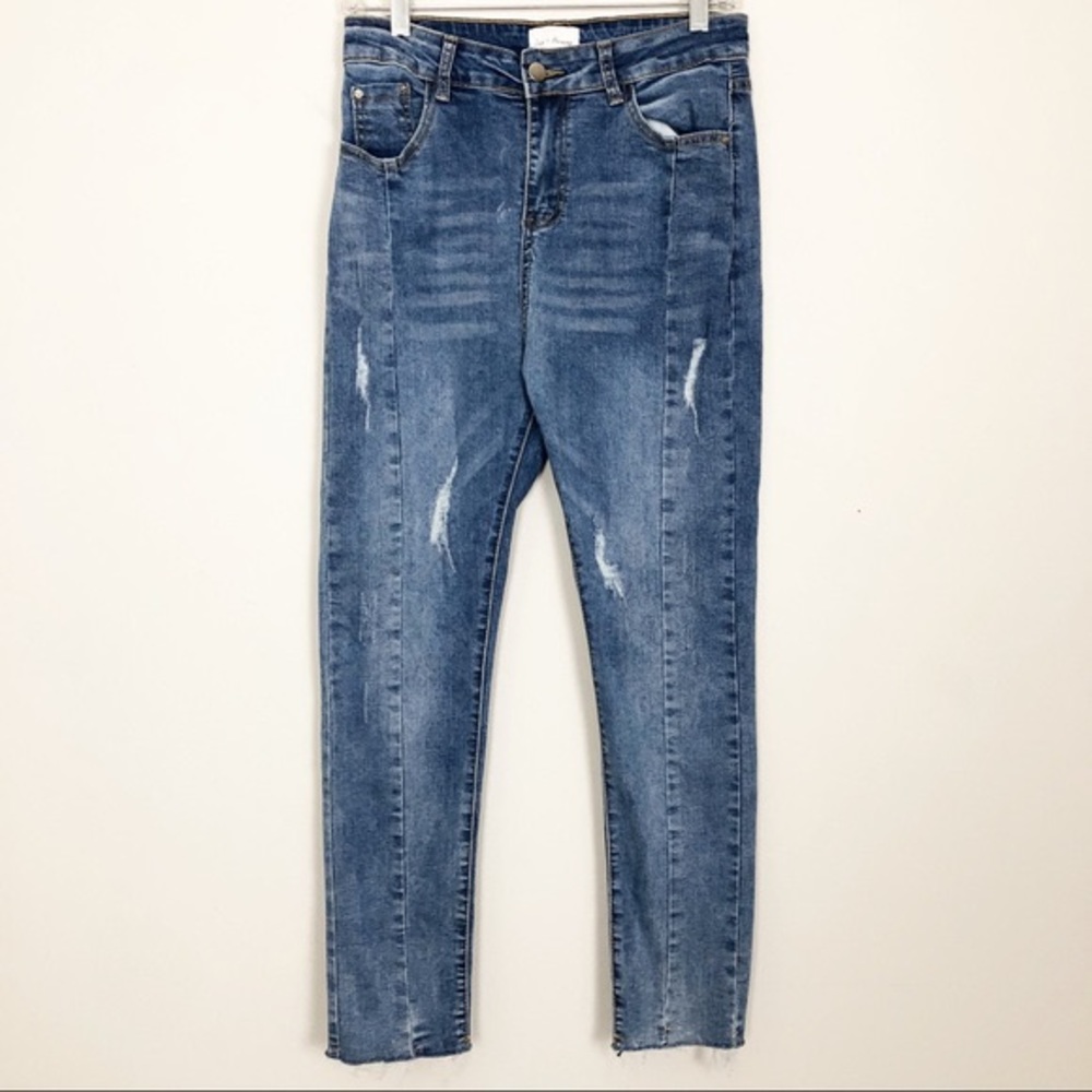 Love+Harmony Distressed Denim Jeans Raw Hem